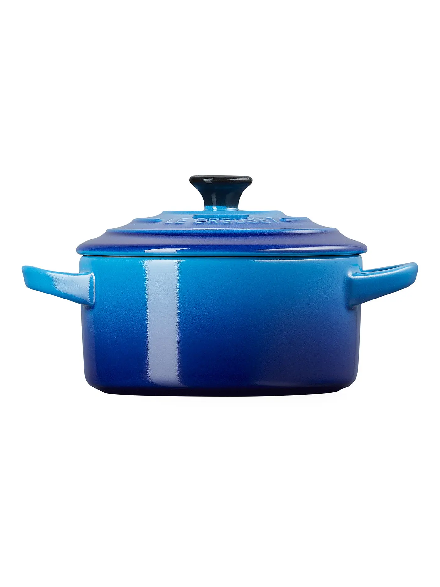 LE CREUSET | Mini-Cocotte "Poterie" 10cm (schwarz) 0,2L | blau